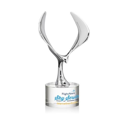 Recognition Awards - Crystal Awards - Maverick Eagle VividPrint&trade; Award on Marvel Base - Clear