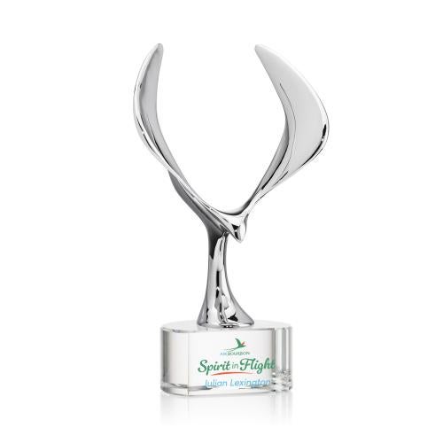 Recognition Awards - Crystal Awards - Maverick Eagle VividPrint&trade; Award on Paragon Base - Clear