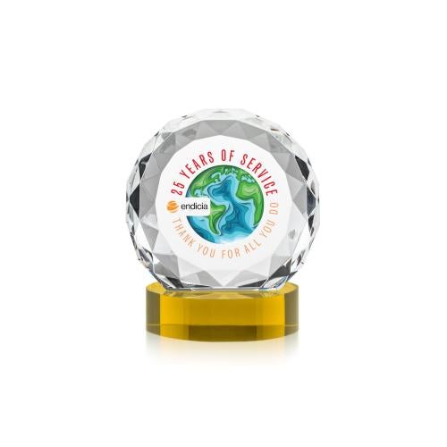 Recognition Awards - Crystal Awards - Seville VividPrint&trade; Award on Alberton Base - Gold