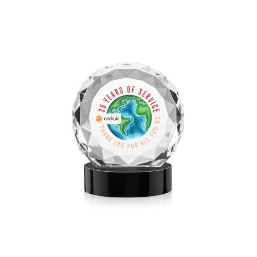 Recognition Awards - Crystal Awards - Seville VividPrint&trade; Award on Alberton Base - Black
