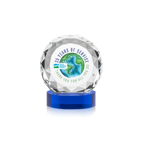 Recognition Awards - Crystal Awards - Seville VividPrint&trade; Award on Alberton Base - Blue