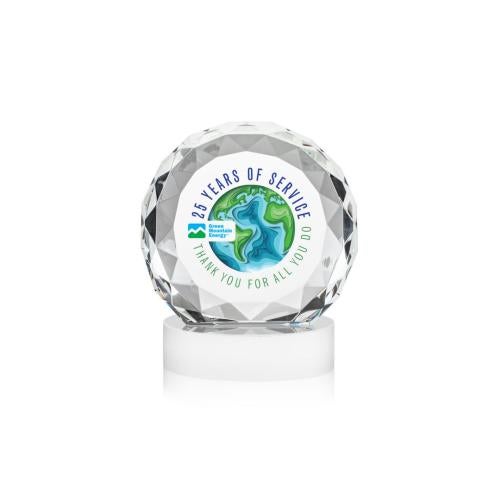 Recognition Awards - Crystal Awards - Seville VividPrint&trade; Award on Alberton Base - White
