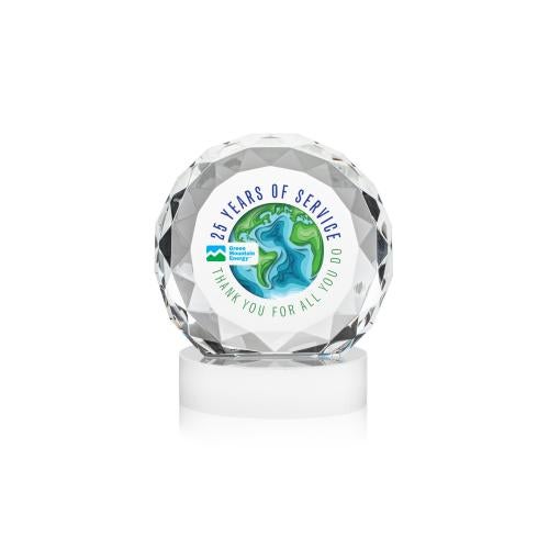 Recognition Awards - Crystal Awards - Seville VividPrint&trade; Award on Alberton Base - White