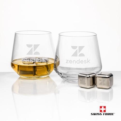 Swiss Force® S/S Ice Cubes & 2 Sturgis OTR Corporate Gifts - Barware - Glasses Sets - Swiss Force® S/S Ice Cubes & 2 Sturgis OTR