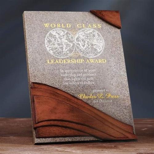 Recognition Awards - Marble and Stone Awards - Wave Plaque