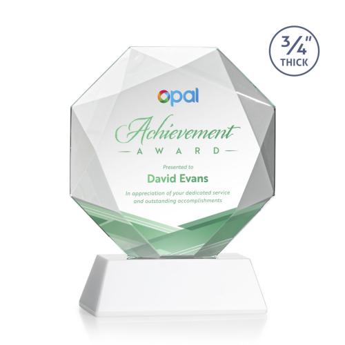 Recognition Awards - Crystal Awards - Bradford VividPrint™ Award on Newhaven Base - White