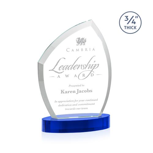 Recognition Awards - Crystal Awards - Daltry Award on Alberton Base - Blue
