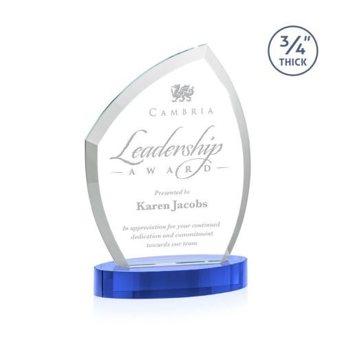 Recognition Awards - Crystal Awards - Daltry Award on Alberton Base - Sky Blue