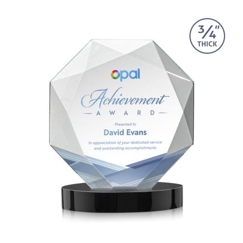 Recognition Awards - Crystal Awards - Bradford VividPrint&trade; Award on Alberton Base - Black