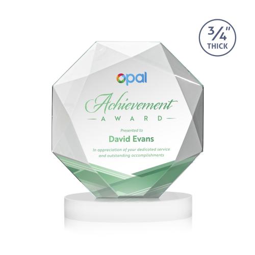 Recognition Awards - Crystal Awards - Bradford VividPrint&trade; Award on Alberton Base - White