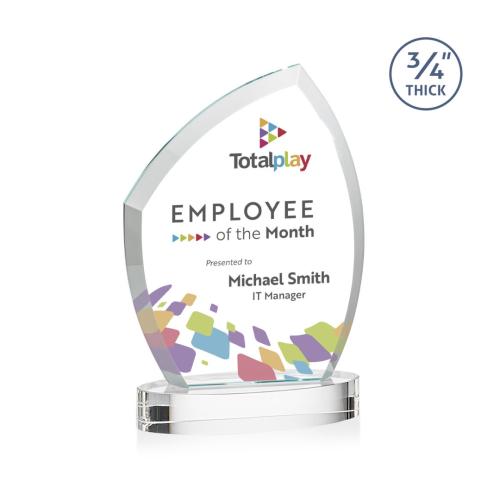 Recognition Awards - Crystal Awards - Daltry VividPrint&trade; Award on Alberton Base - Clear