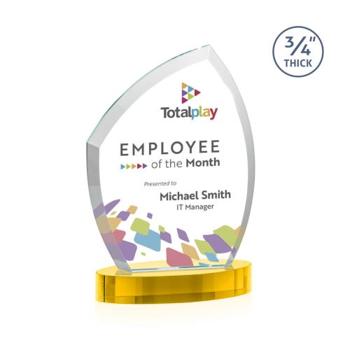 Recognition Awards - Crystal Awards - Daltry VividPrint&trade; Award on Alberton Base - Gold