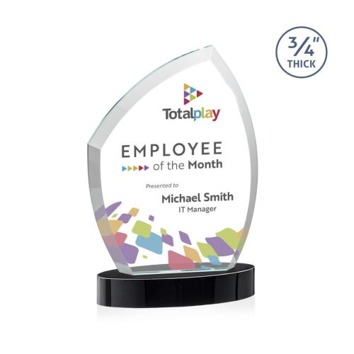 Recognition Awards - Crystal Awards - Daltry VividPrint&trade; Award on Alberton Base - Black