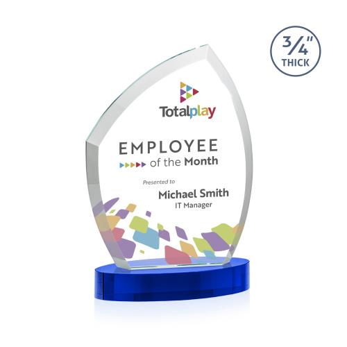Recognition Awards - Crystal Awards - Daltry VividPrint&trade; Award on Alberton Base - Blue
