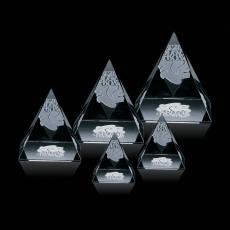 Optical Pyramid Award - Crystal Paperweights