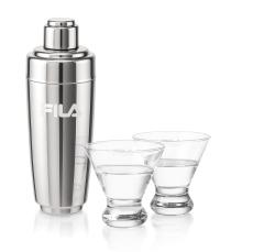 Pescara Shaker & Brisbane Martini Set - Martini Glasses and Shakers