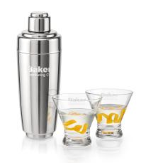 Pescara Shaker & Rideau Martini Set - Martini Glasses and Shakers