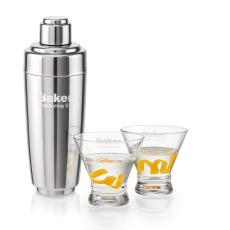 Pescara Shaker & Rideau Martini Set - Martini Glasses