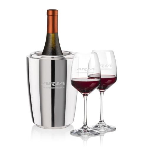 Corporate Gifts - Barware - Glasses Sets - Pescara Wine Cooler & Oldham Wine Set