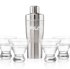 Genoa Shaker & Brisbane Martini Set - Martini Glasses and Shakers
