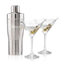 Genoa Shaker & Burlington Martini Set - Martini Glasses