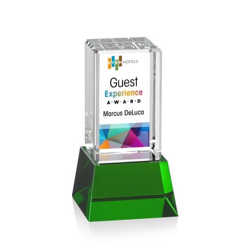Recognition Awards - Crystal Awards - Robson VividPrint&trade; Award on Base - Green