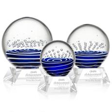 Tranquility Award on Sheffield Base - Clear - Art Glass Awards