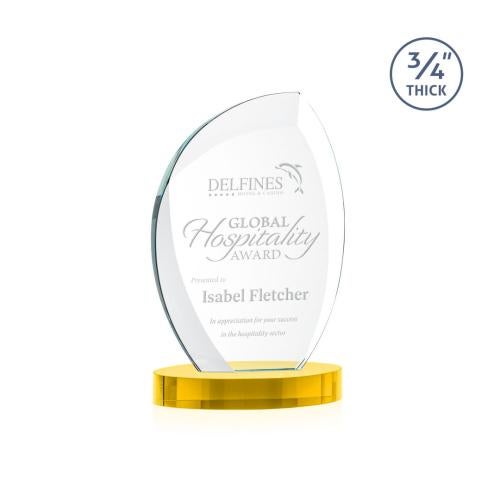 Recognition Awards - Crystal Awards - Wichita Award on Alberton Base - Gold