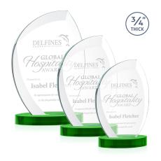 Wichita Award on Alberton Base - Green - Flame Awards