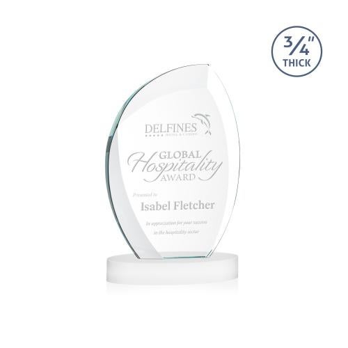 Recognition Awards - Crystal Awards - Wichita Award on Alberton Base - White