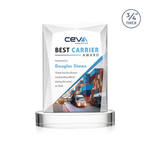 Recognition Awards - Crystal Awards - Messina VividPrint&trade; Award on Alberton Base - Starfire