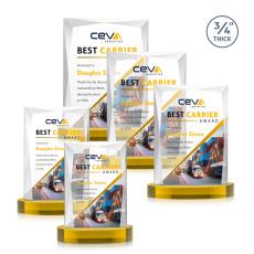 Messina VividPrint Award on Alberton Base - Gold - Full Color Awards