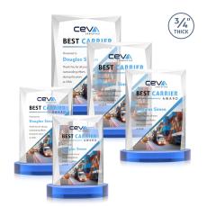 Messina VividPrint Award on Alberton Base - Sky Blue - Full Color Awards