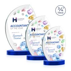 Wichita VividPrint Award on Alberton Base - Blue - Blue Crystal Awards