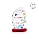 Wichita VividPrint&trade; Award on Alberton Base - Red