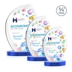 Wichita VividPrint Award on Alberton Base - Sky Blue - Flame Awards