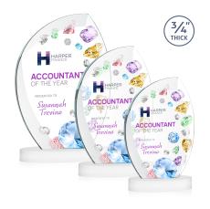 Wichita VividPrint Award on Alberton Base - White - Flame Awards