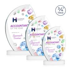 Wichita VividPrint Award on Alberton Base - White - Flame Awards