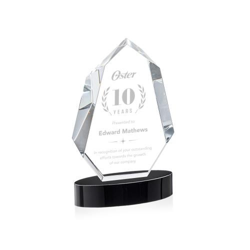 Recognition Awards - Crystal Awards - Norwood Award on Alberton Base - Black