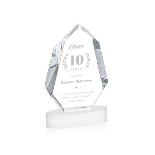 Recognition Awards - Crystal Awards - Norwood Award on Alberton Base - White