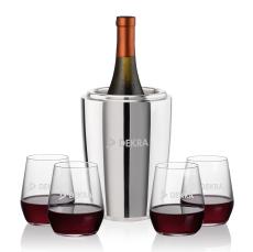 Pescara Wine Cooler & Germain Stemless Wine Set - Wine Coolers