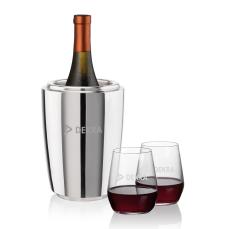 Pescara Wine Cooler & Germain Stemless Wine Set - Wine Coolers