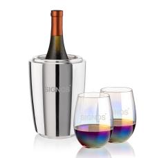Pescara Wine Cooler & Miami Stemless Wine Set - Corporate Gifts