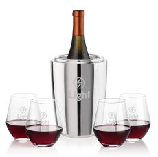 Pescara Wine Cooler & Reina Stemless Wine Set - Wine Accessories