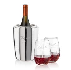 Pescara Wine Cooler & Templeton Stemless Wine Set - Wine Coolers