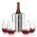 Pescara Wine Cooler & Templeton Stemless Wine Set