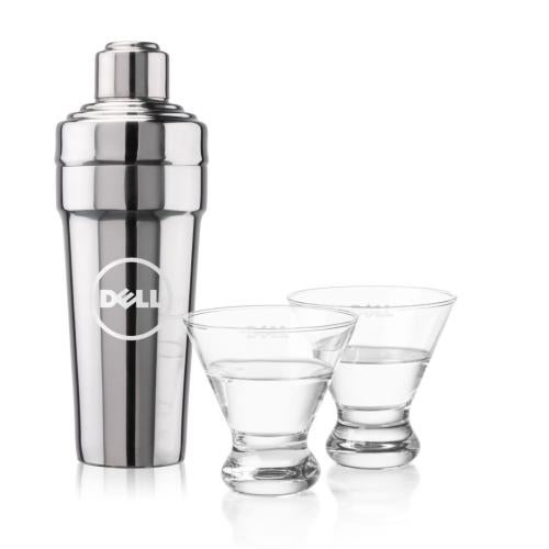 Corporate Gifts - Barware - Glasses Sets - Milano Shaker & Brisbane Martini Set