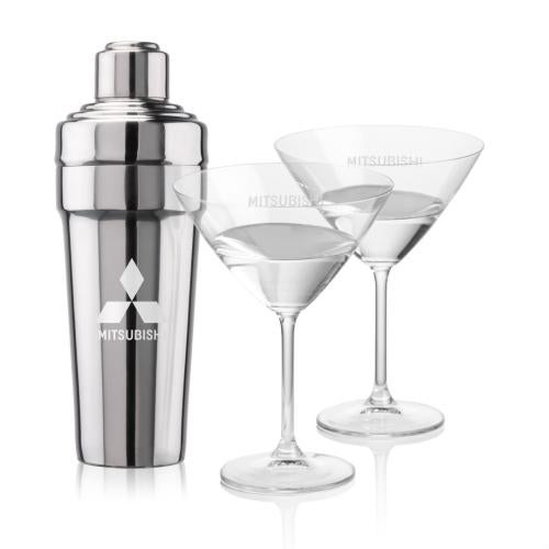 Corporate Gifts - Barware - Glasses Sets - Milano Shaker & Coleford Martini Set