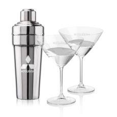 Milano Shaker & Coleford Martini Set - Martini Glasses