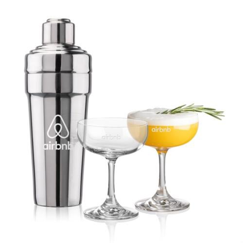 Corporate Gifts - Barware - Glasses Sets - Milano Shaker & Mauritius Cocktail Set
